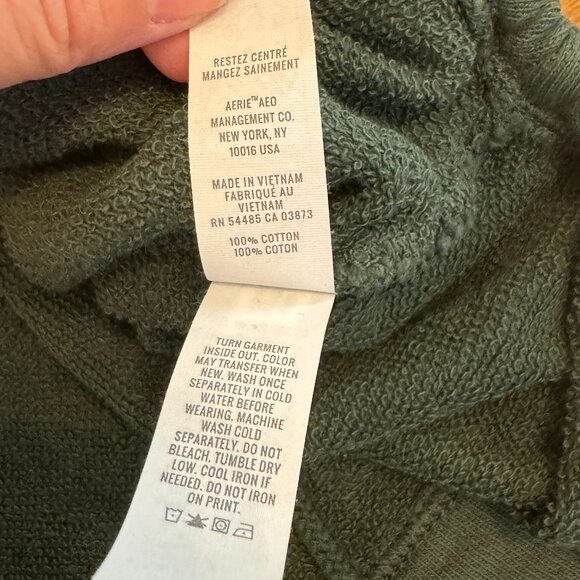 OFFLINE By Aerie Weekend casual‎ Side Tie Sweatshirt L Green - Picture 9 of 12